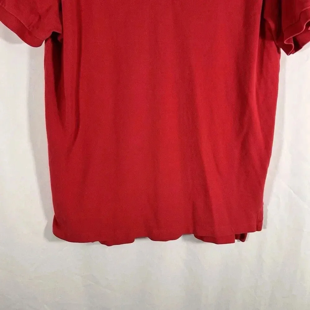 Polo Ralph Lauren Shirt Men's Large Red Short Sleeve Classic Fit 100% Cotton
